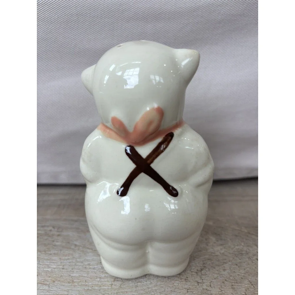 Vintage Shawnee Smiley Pig 5 Inch Single Shaker Farmhouse Kitsch Pottery 40s 50s - Picture 6 of 11